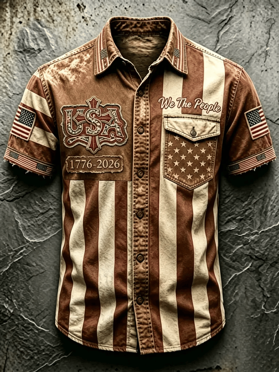 Men'S 250Th Anniversary National Faith Print Shirt