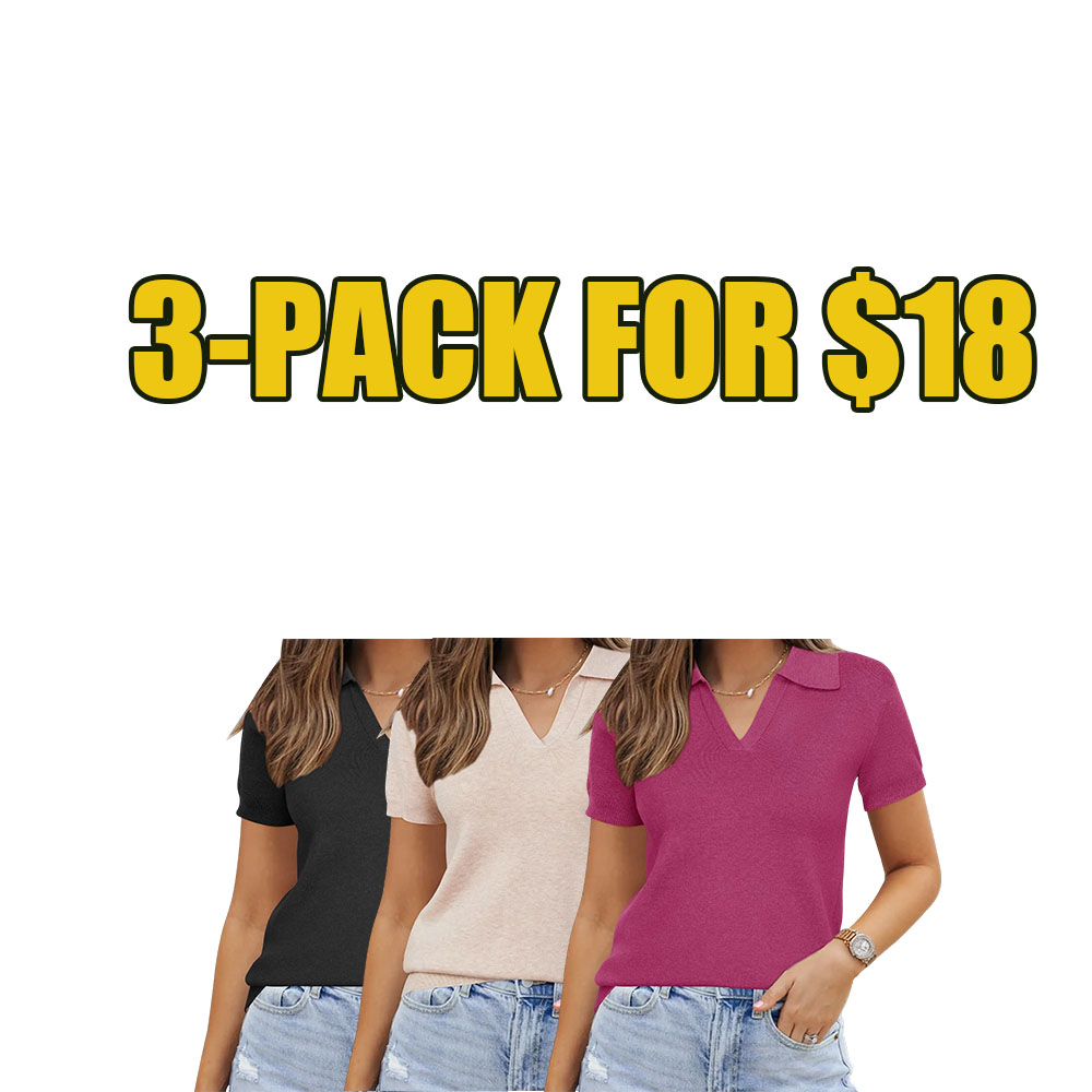 Women’s Wool Blend Polo Sweater Top