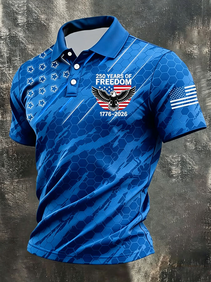 Men'S Flag Printed Casual Top