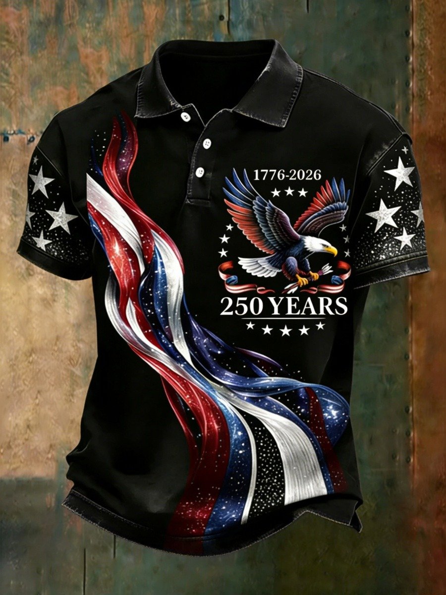 Men's 250th Anniversary Casual Short-Sleeve Polo Shirt