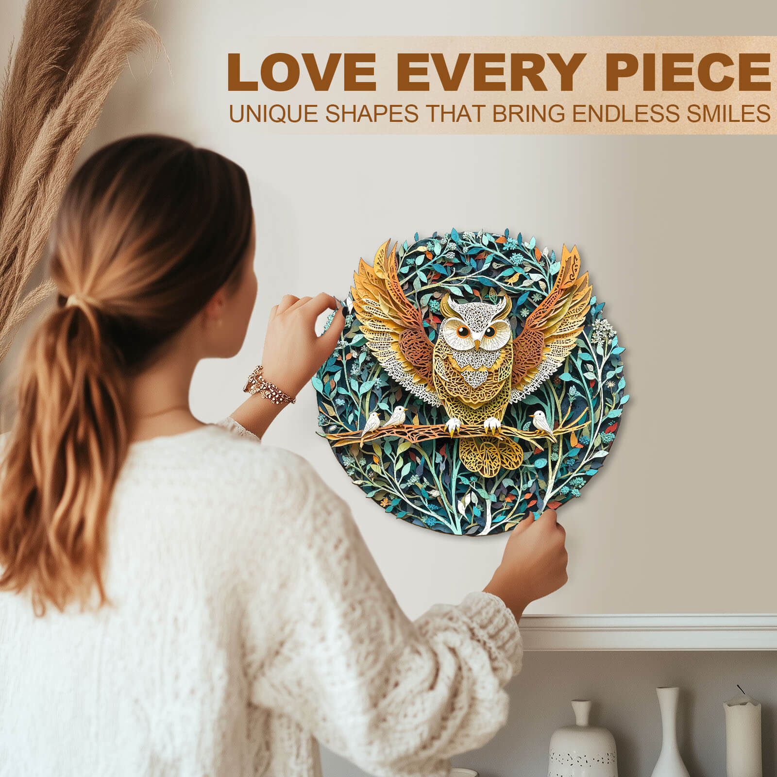 Forest Dreamers-Owl Wooden Jigsaw Puzzle