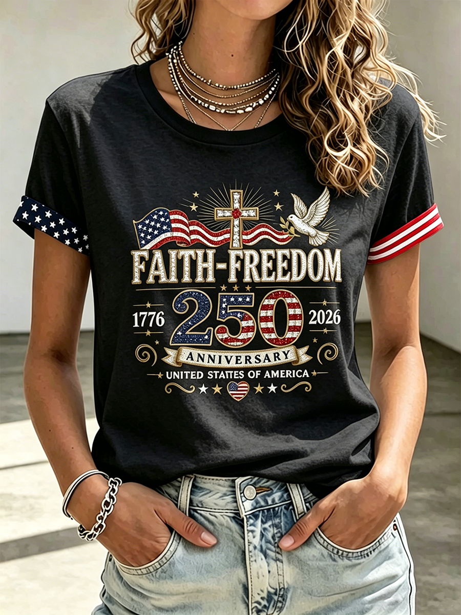 250Th Anniversary Printed Round Neck Top In The United States