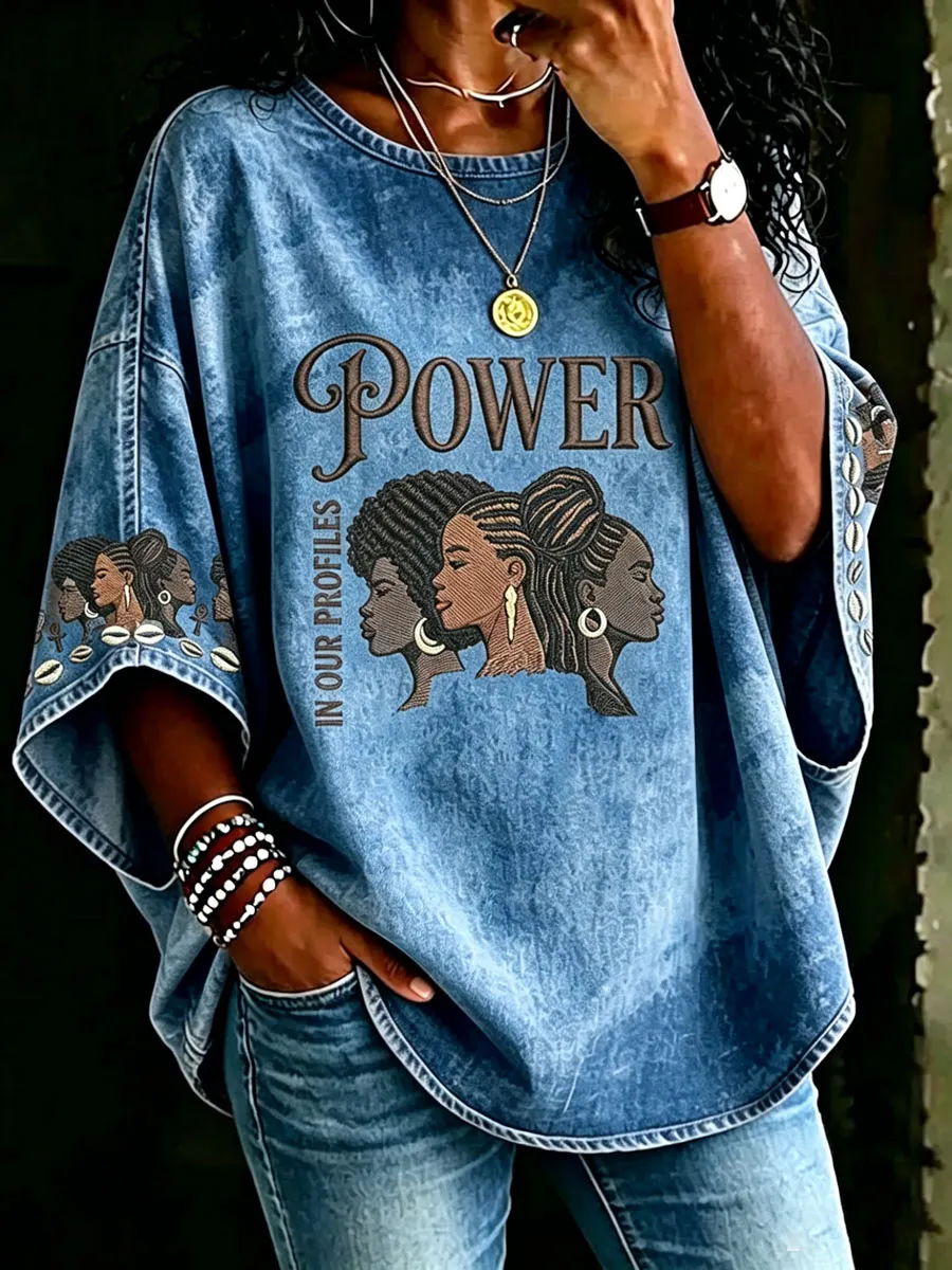 Women'S Juneteenth Print  T-Shirt