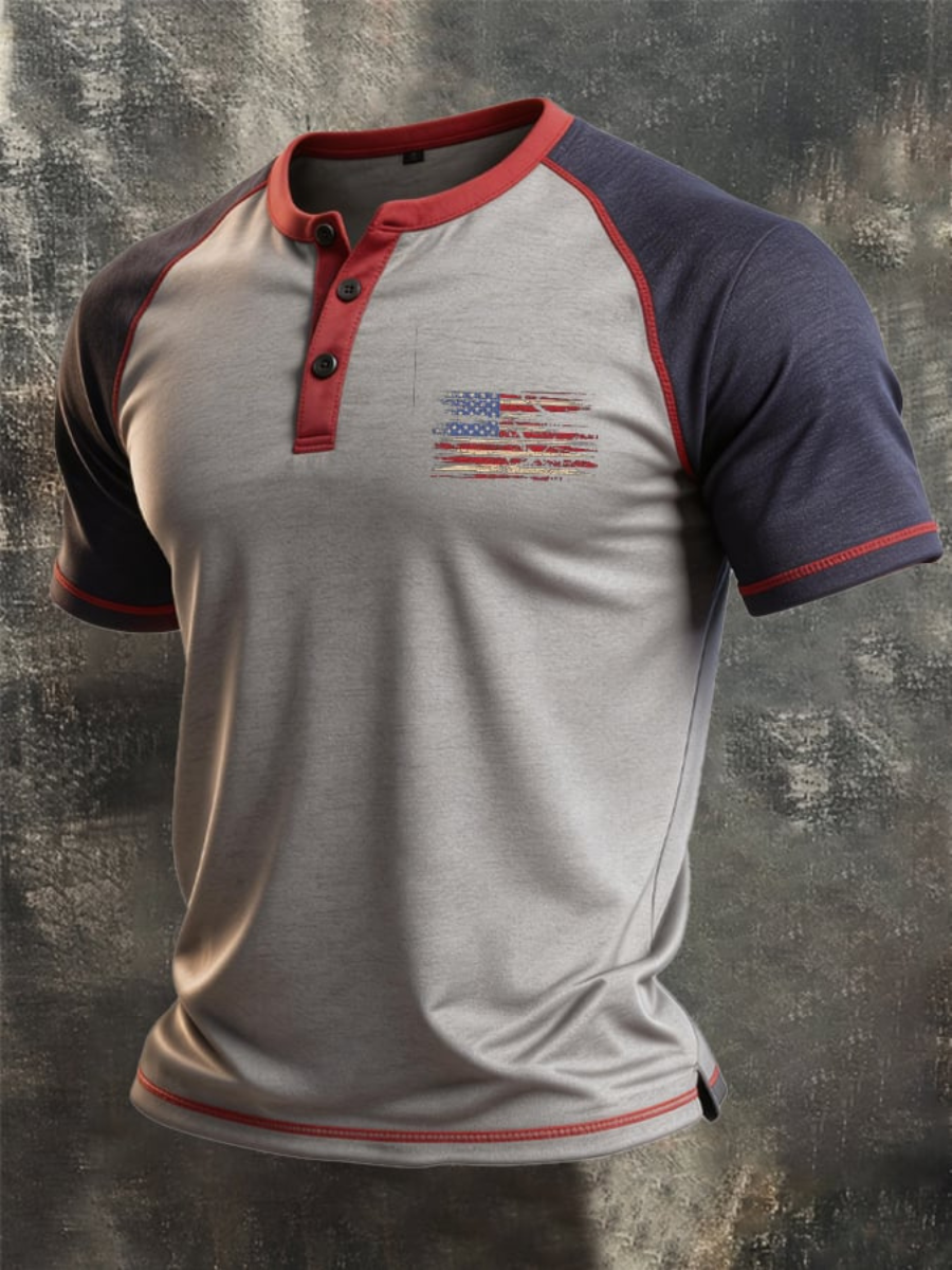 Men's Vintage 100% Pure Cotton Slub Stretch T-Shirt