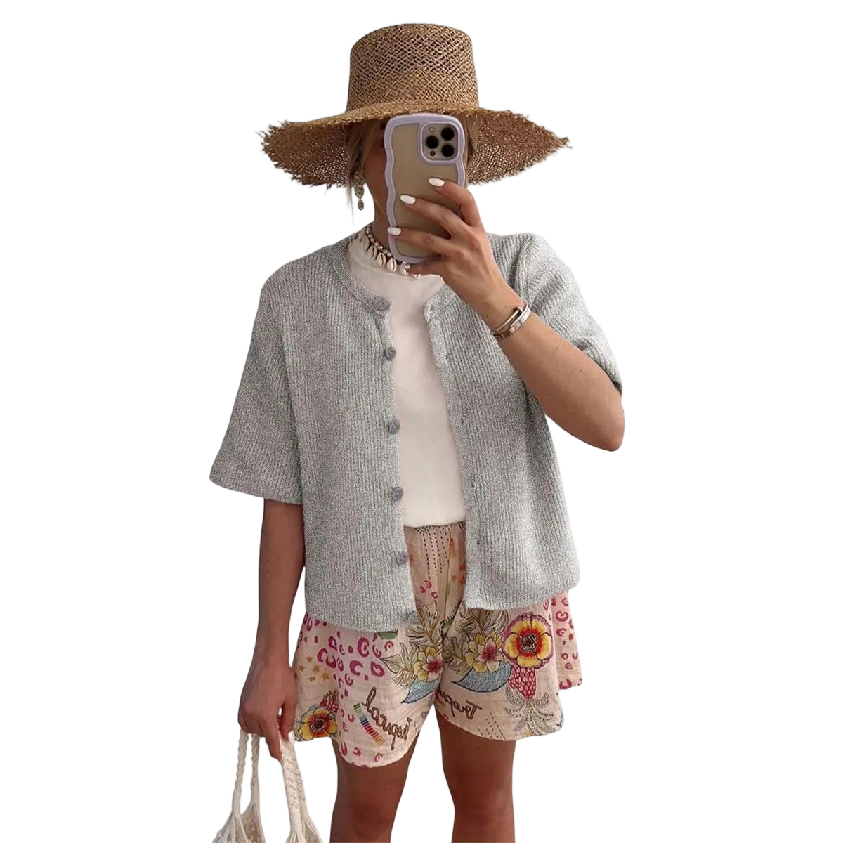Women's Short Sleeve Ribbed Cardigan Lightweight Breathable Button Down Layering Cover Up