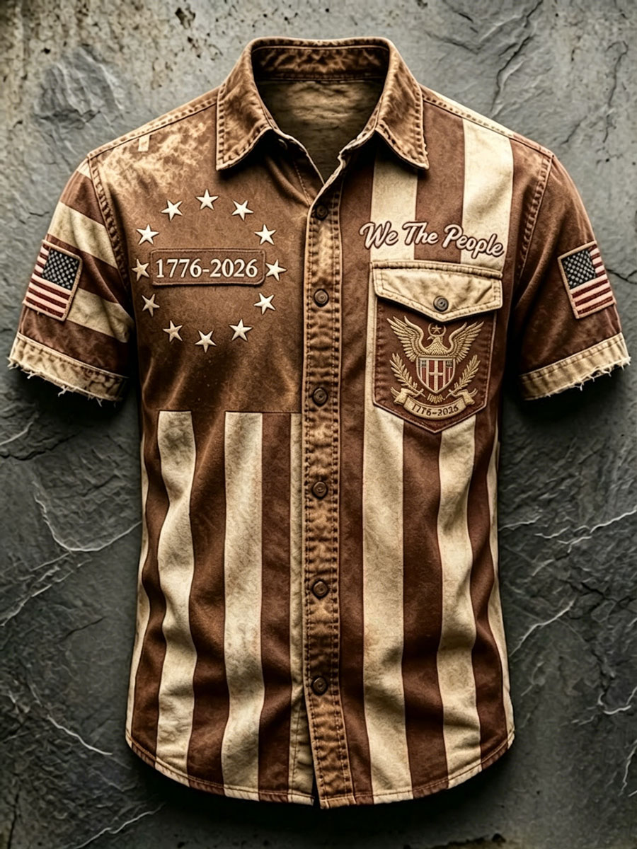 Men'S 250Th Anniversary National Print  Shirt