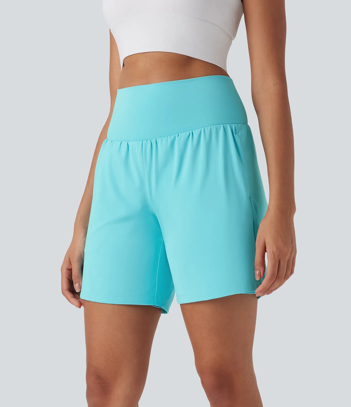 🔥🔥Women’s 2-in-1 Super High-Waisted Cool-Touch Yoga Shorts with Pockets (3