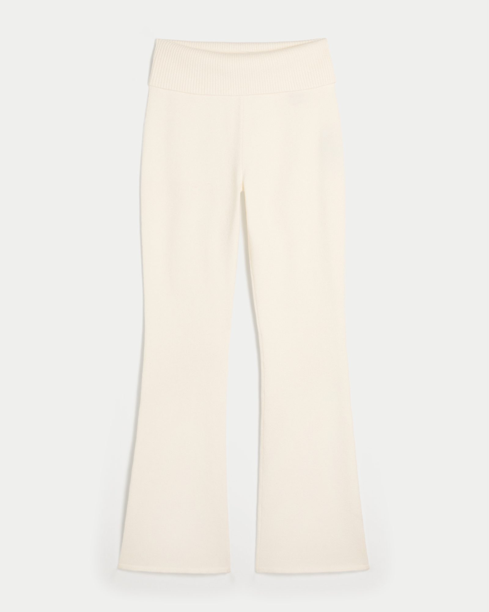 Gilly Hicks Sweater-Knit Foldover Waist Boot Pants