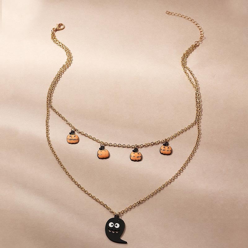 Fashionable And Personalized Creative Funny And Interesting Lip Pumpkin Design Necklace