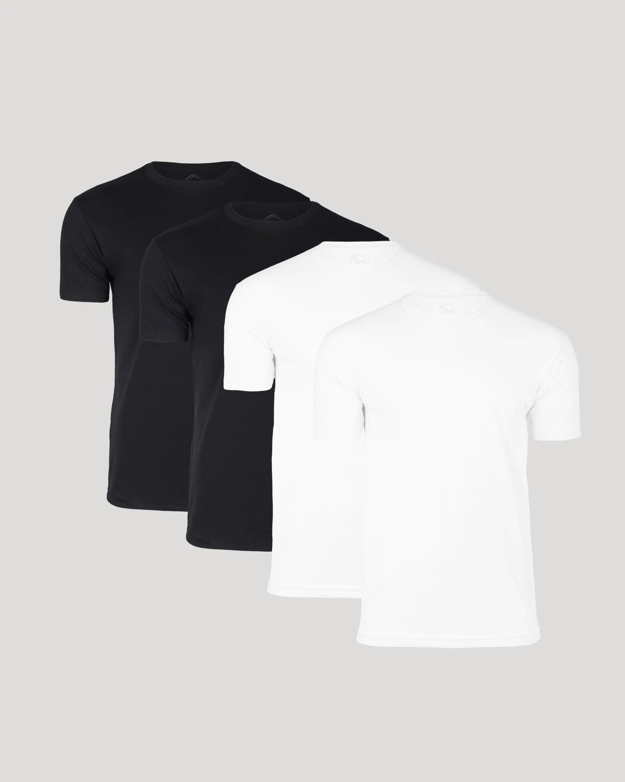 Men's 4-Pack Classic Crew Neck T-Shirts - Premium Fitted Short Sleeve Casual Everyday Basic Tees