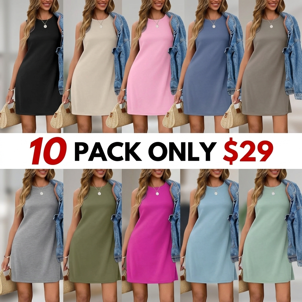 Dresses for Women 2026 Casual Summer Sundresses Sleeveless Tank Dress Fashion Outfits