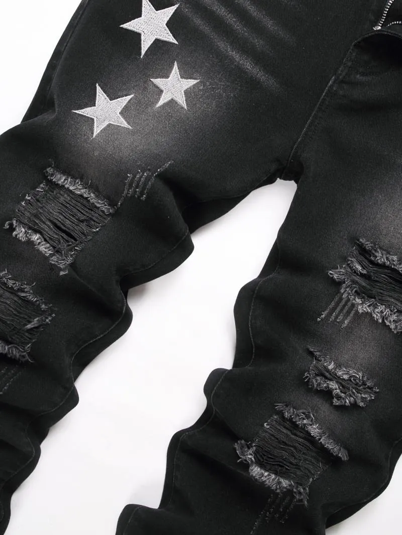 Men's slim-fit fashionable jeans
