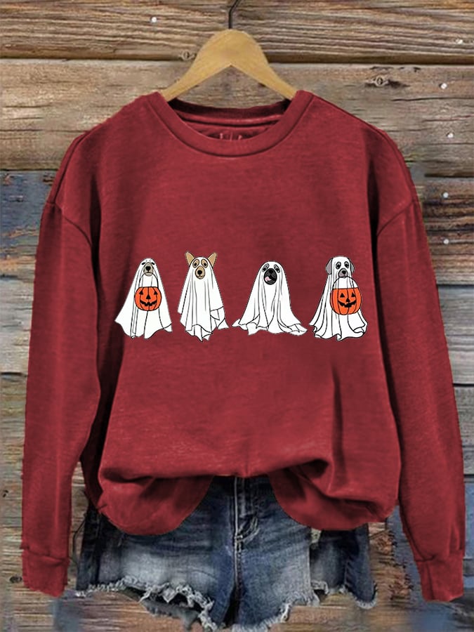 Women's Halloween My Dog Is My Boo Casual Sweatshirt