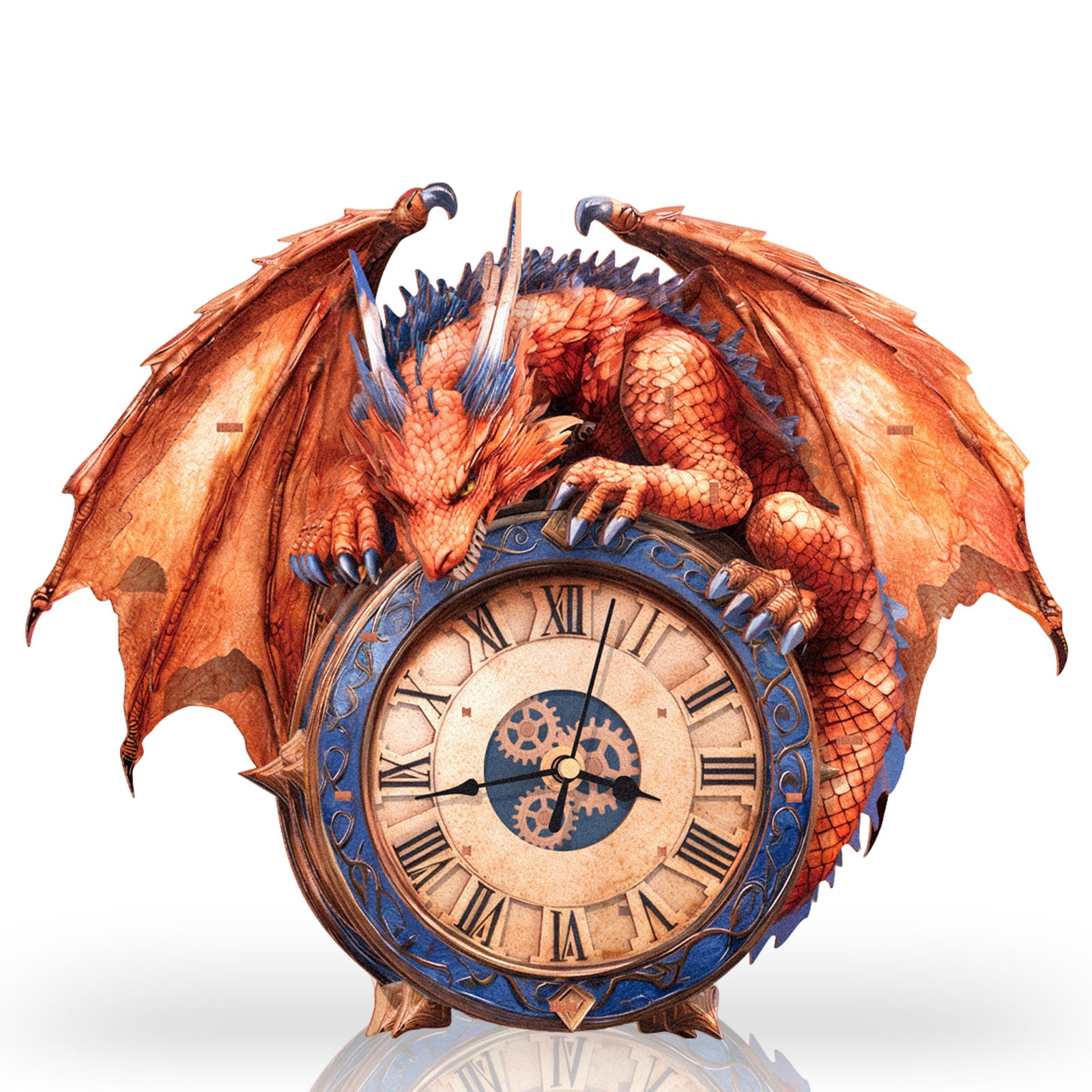 Flame DragonDIY Wooden Clock, 3D Puzzle Craft Kit