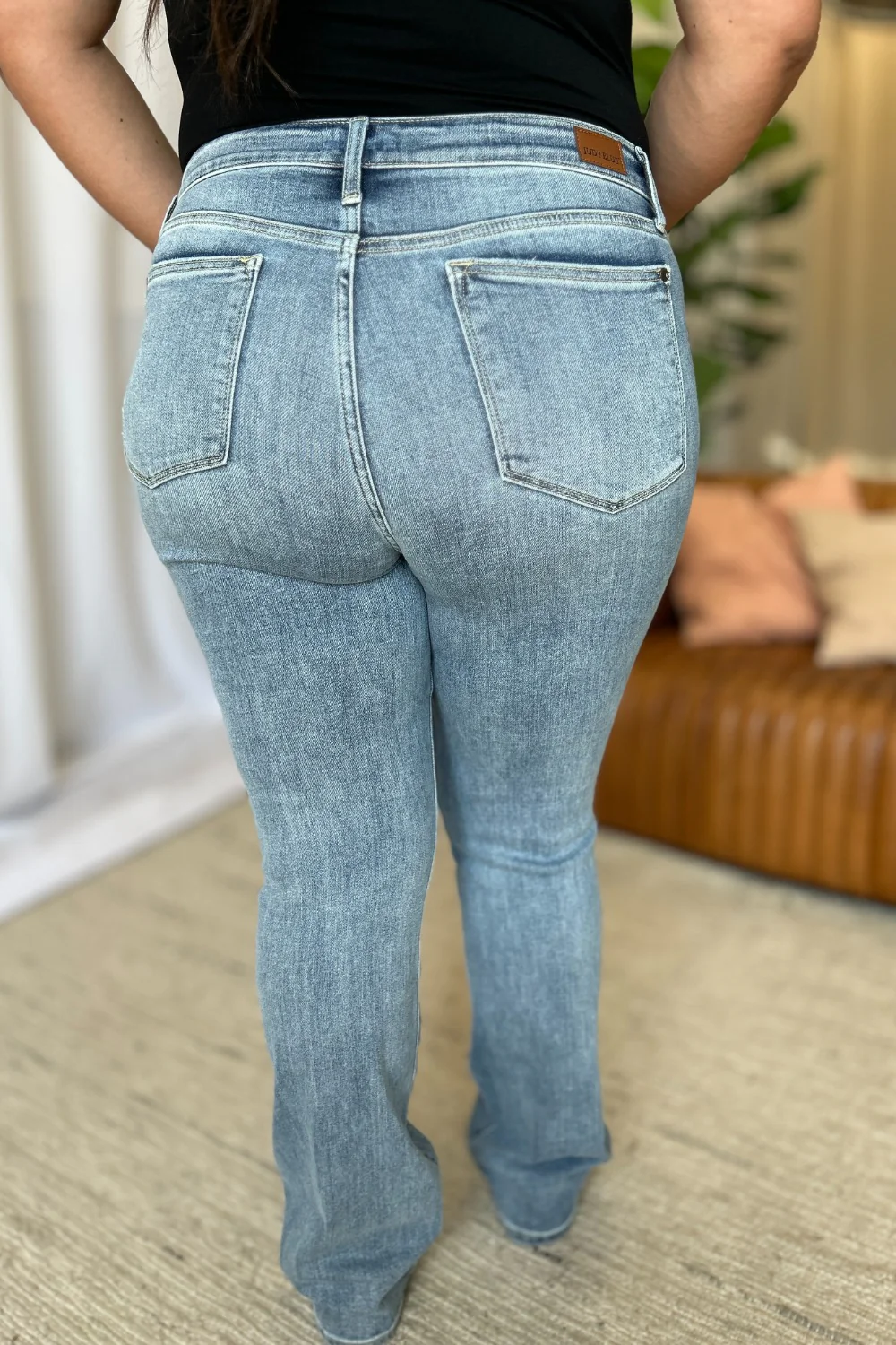 Blue Full Size Medium Rise Bootcut Jeans