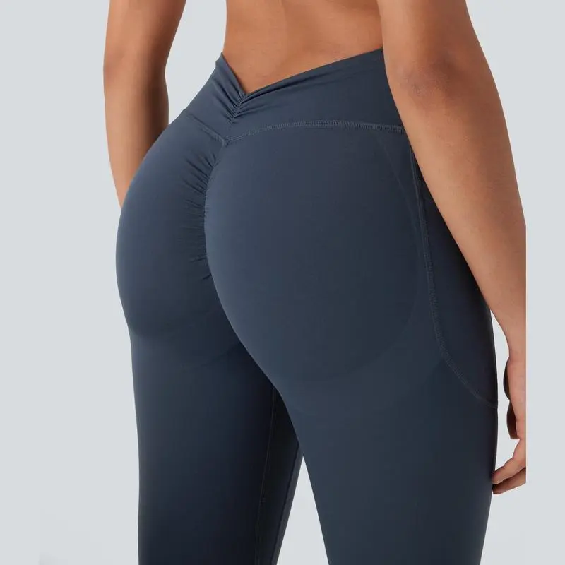 Leggings High-Waist Straight-Leg  Soft Gym Yoga Pants