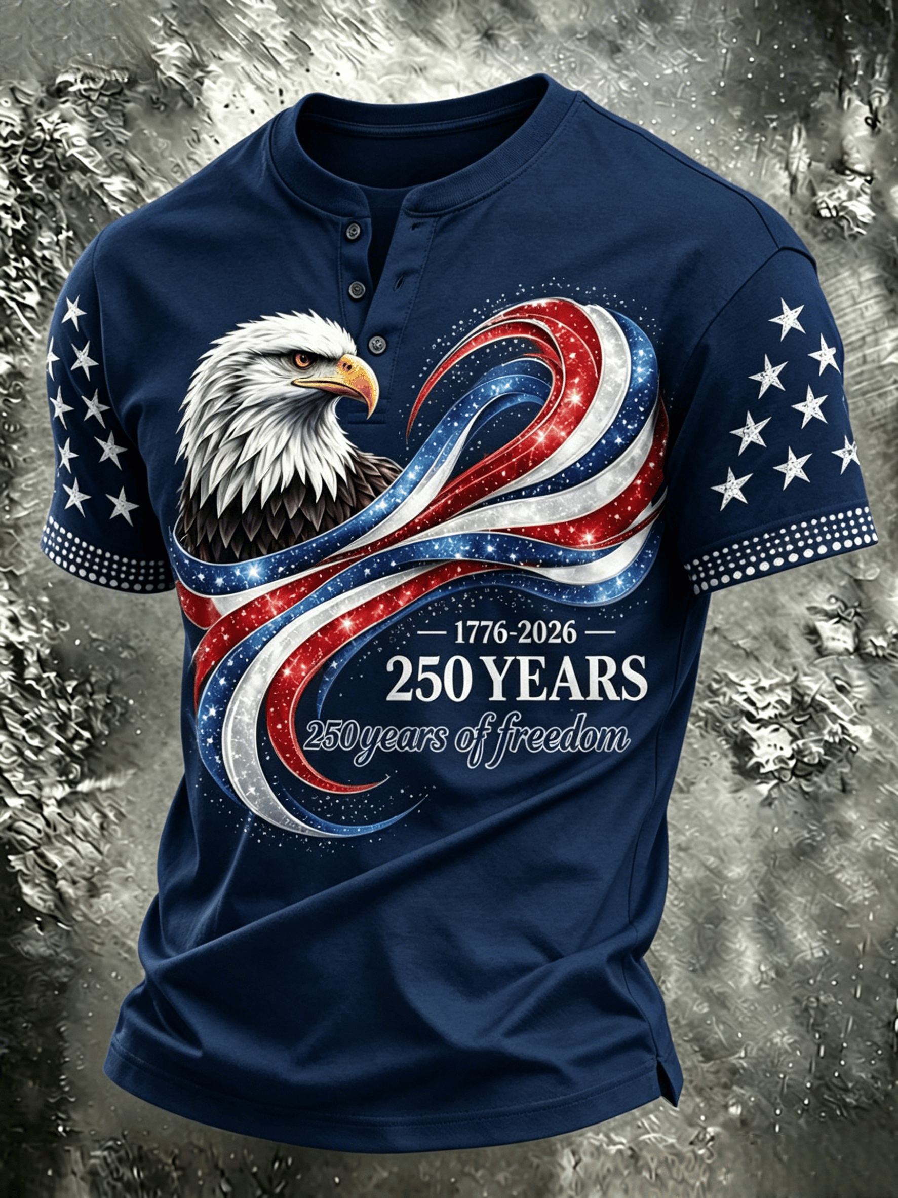 Men's American Anniversary Short-Sleeve Crew Neck T-Shirt