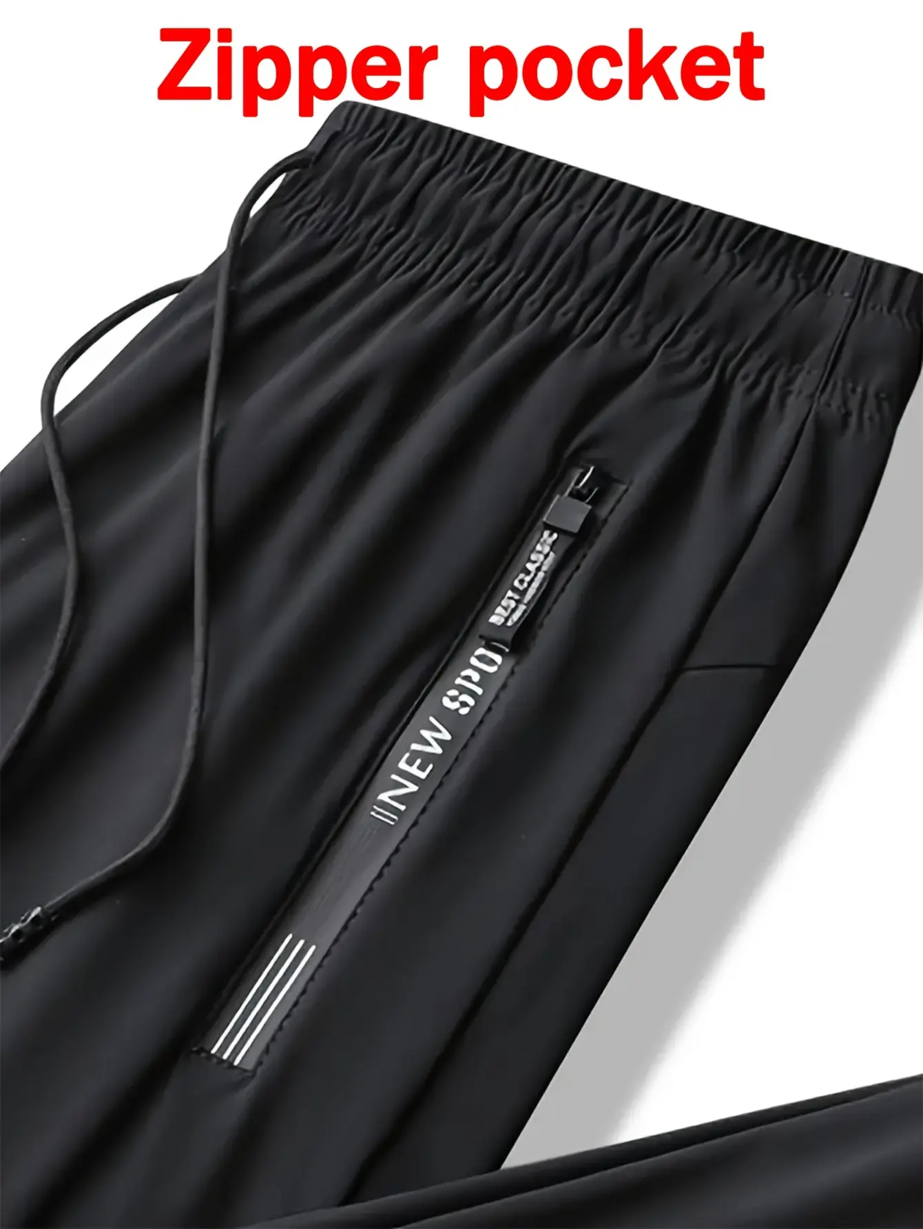 Men's Ice Silk Joggers – Breathable, Medium-Stretch Fabric