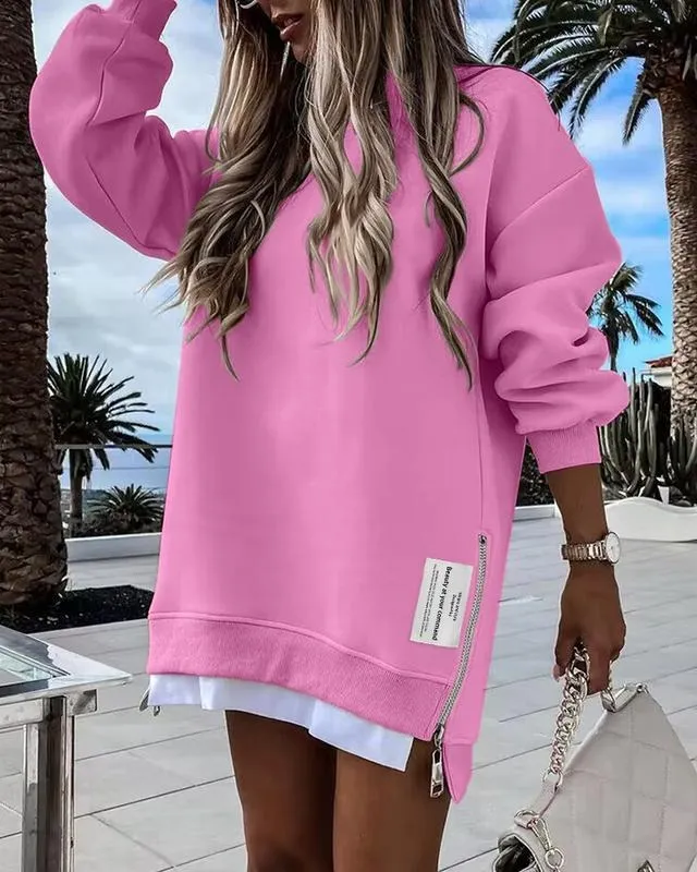 Womens Long Sleeve Pullover Sweatshirt