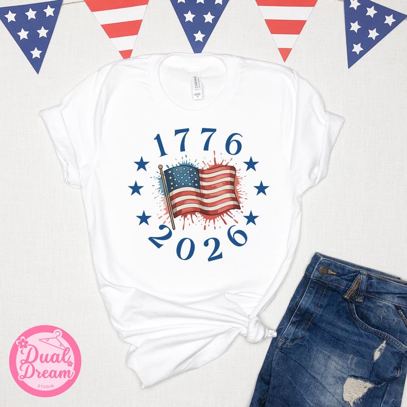 USA 250th Anniversary Family Shirts, Matching Patriotic 4th of July Tees