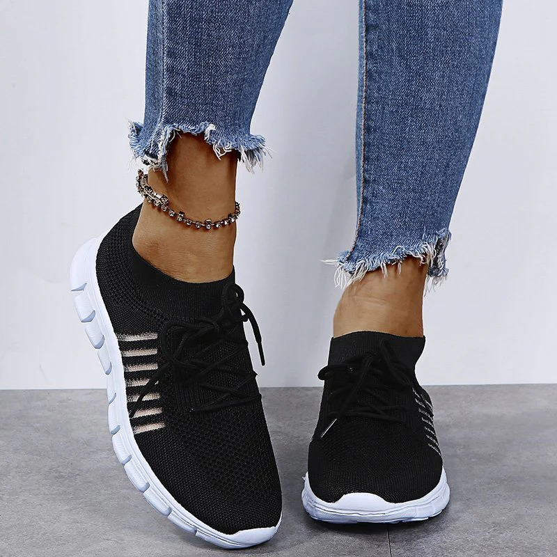Breathable Mesh Lace Up Sneakers (multiple color options)