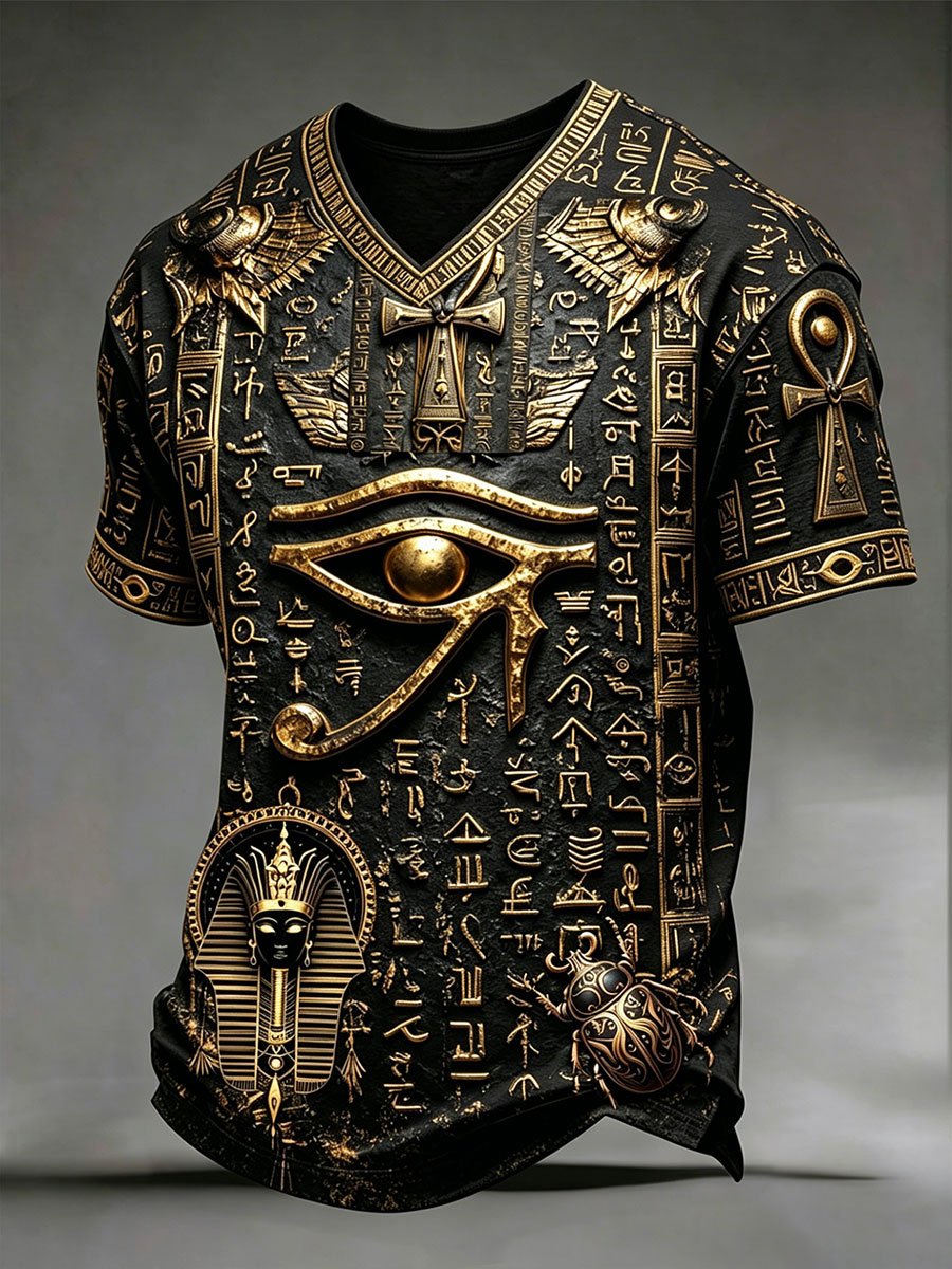 Men's Ancient Egyptian Eye of Horus V-Neck T-Shirts