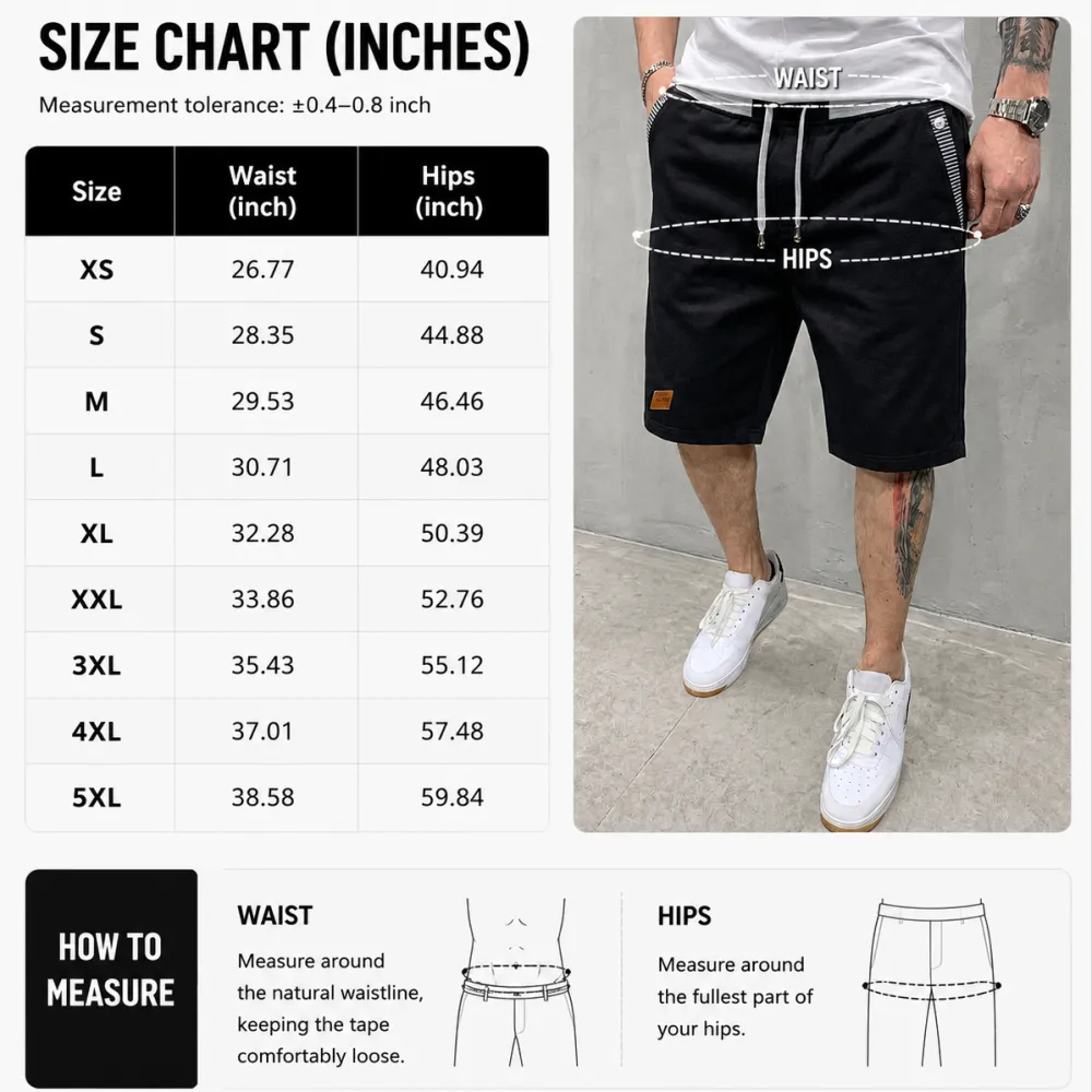 Men’s striped loose shorts