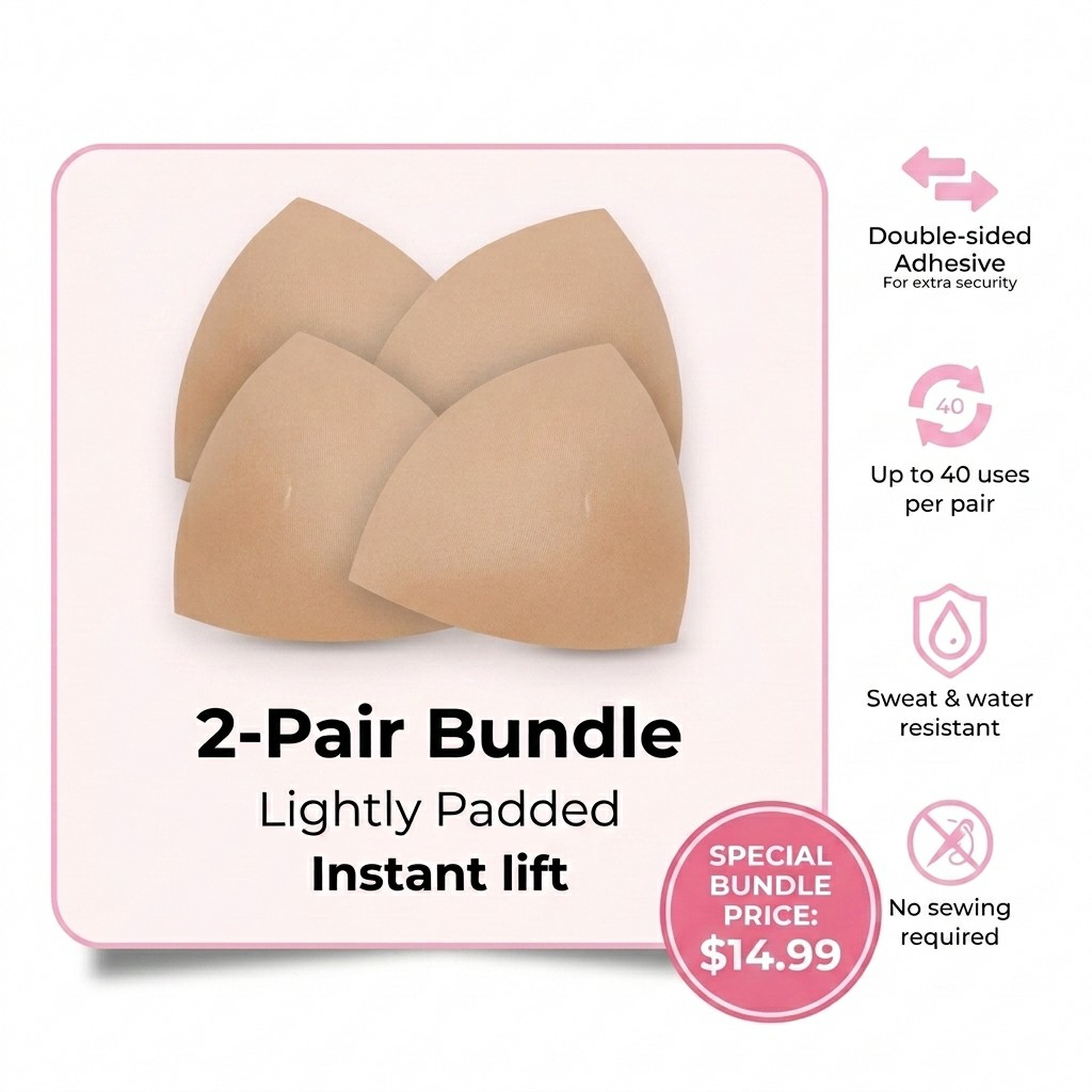 🔥🔥🔥Sticky Bra Inserts That Stay Put – Invisible Lift, No Sewing, Reusable