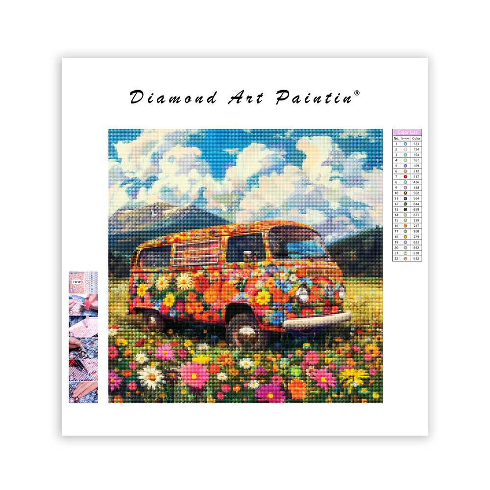 Flower Bus Journey – Diamond Painting