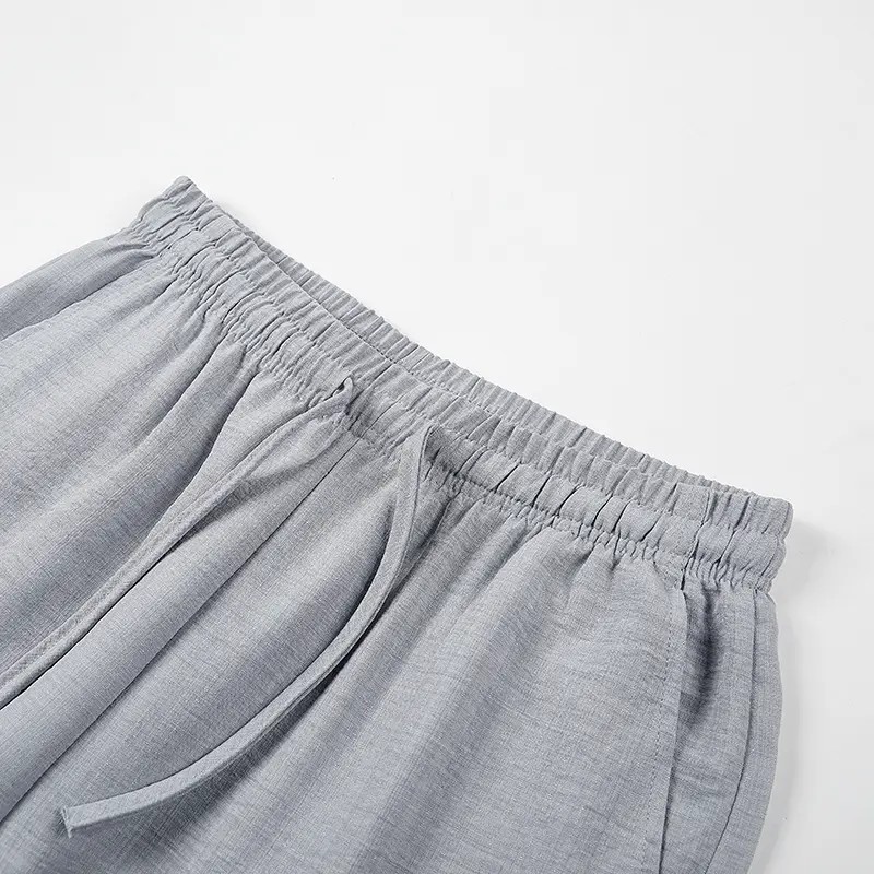 Unisex Wide-Leg Drawstring Pants – Lightweight Casual Beach & Everyday Trousers