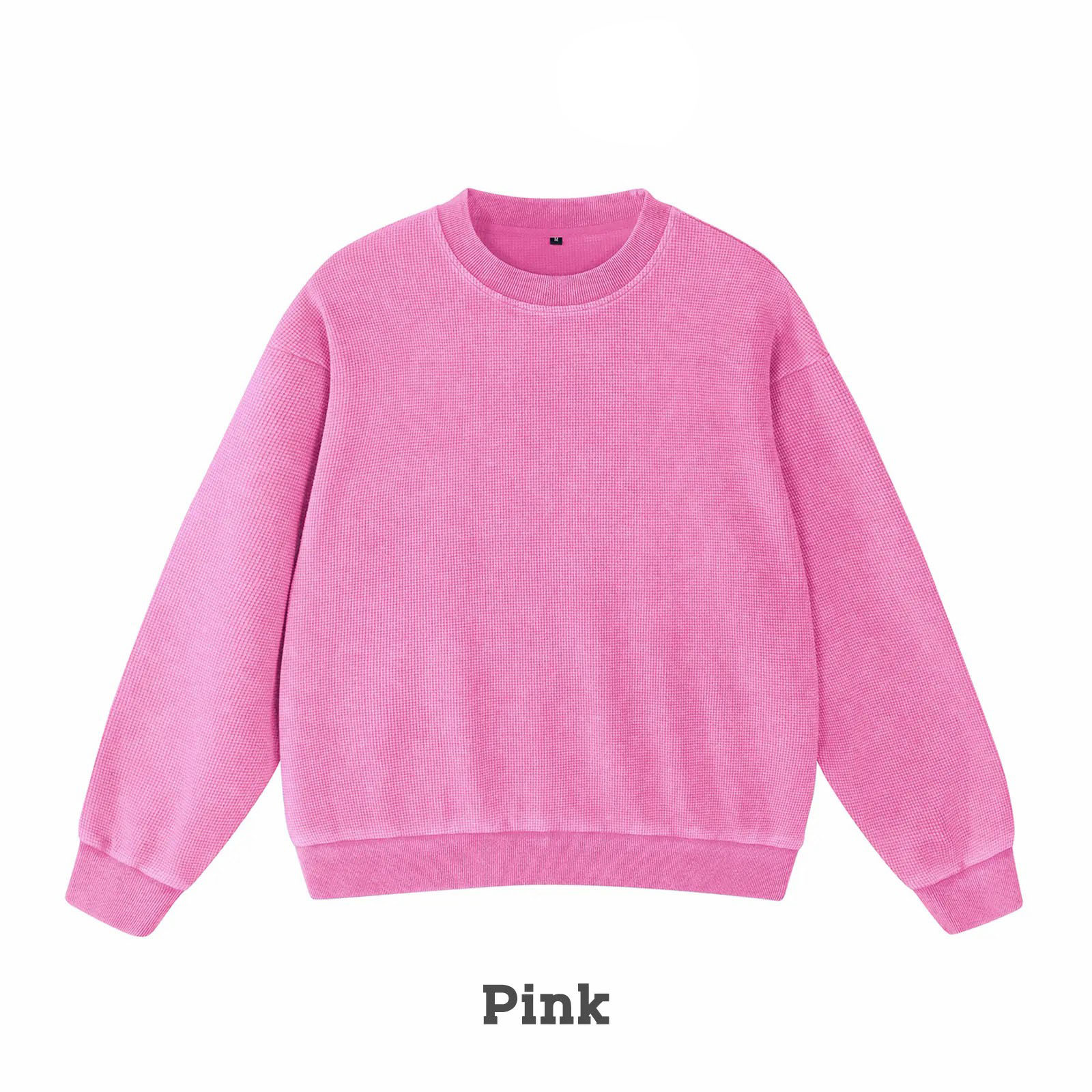 Unisex Acid Wash Oversized Sweatshirt – Loose Fit Cotton Vintage Crew Neck Pullover