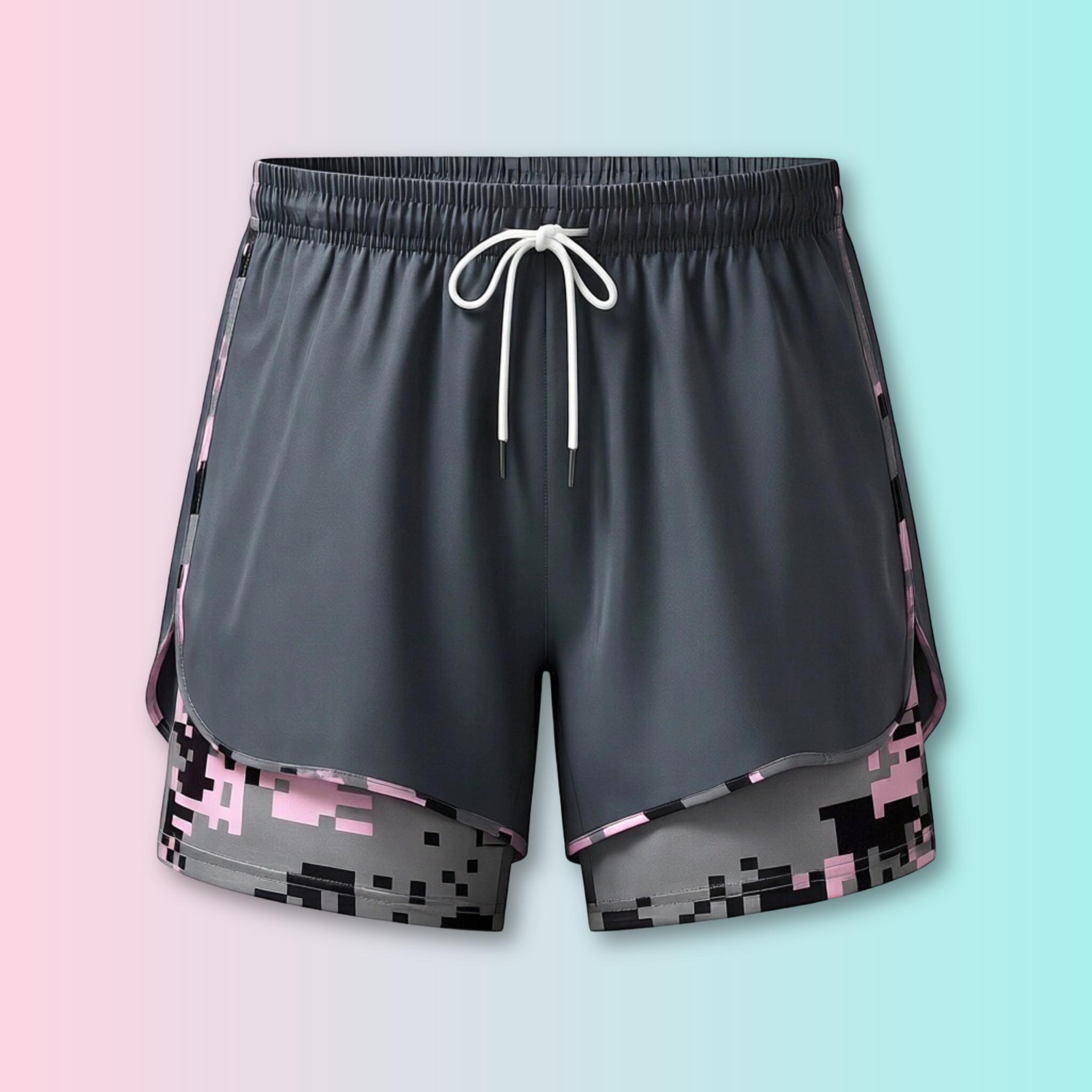 Women's Double-Layer Anti-Exposure Stretch Fitness Shorts
