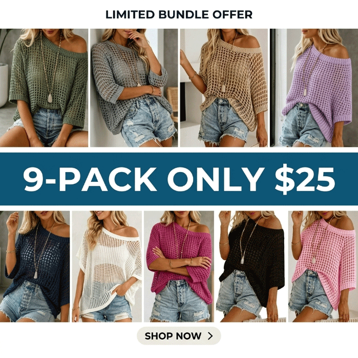 Women’s Crochet Knit Hollow Out Slouchy Crop Top