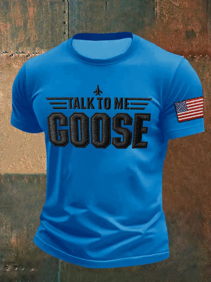 Men's Retro Talk To Me Goose Print T-Shirt