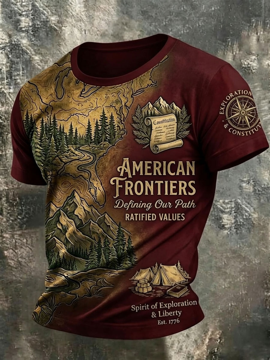 Men'S Retro 250Th Anniversary American Short-Sleeve T-Shirt