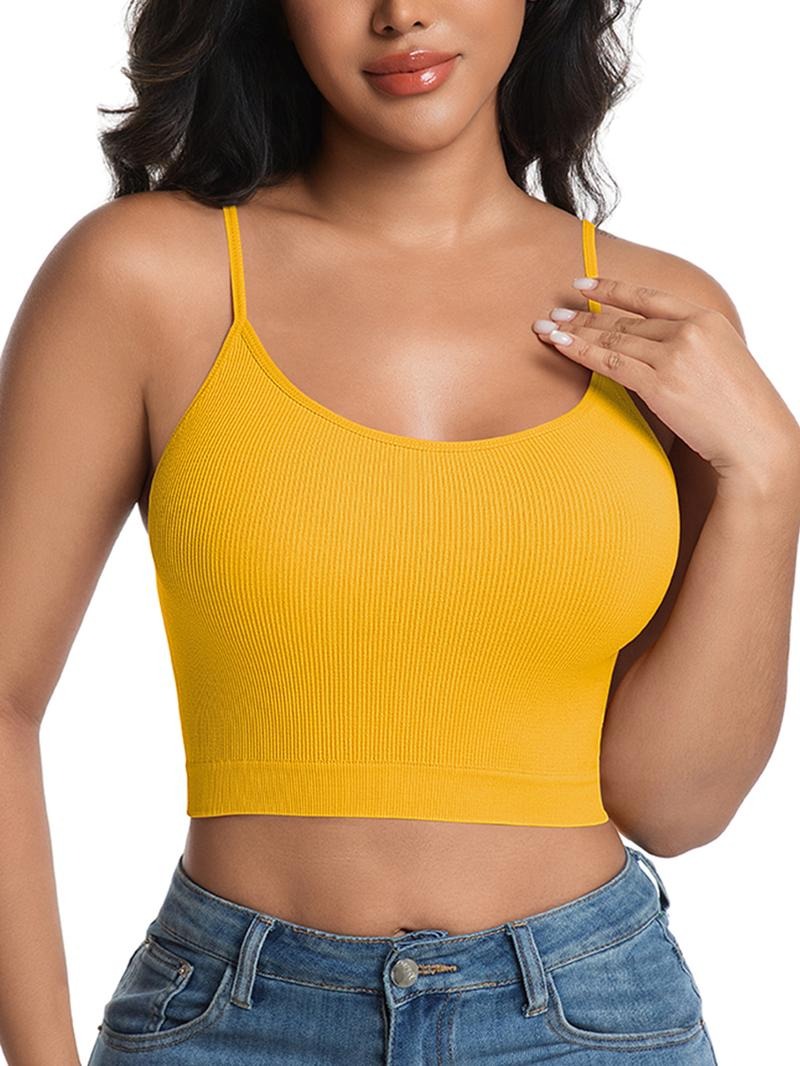 Women's Solid Wireless Bra, Stretchy Comfortable Breathable Bra