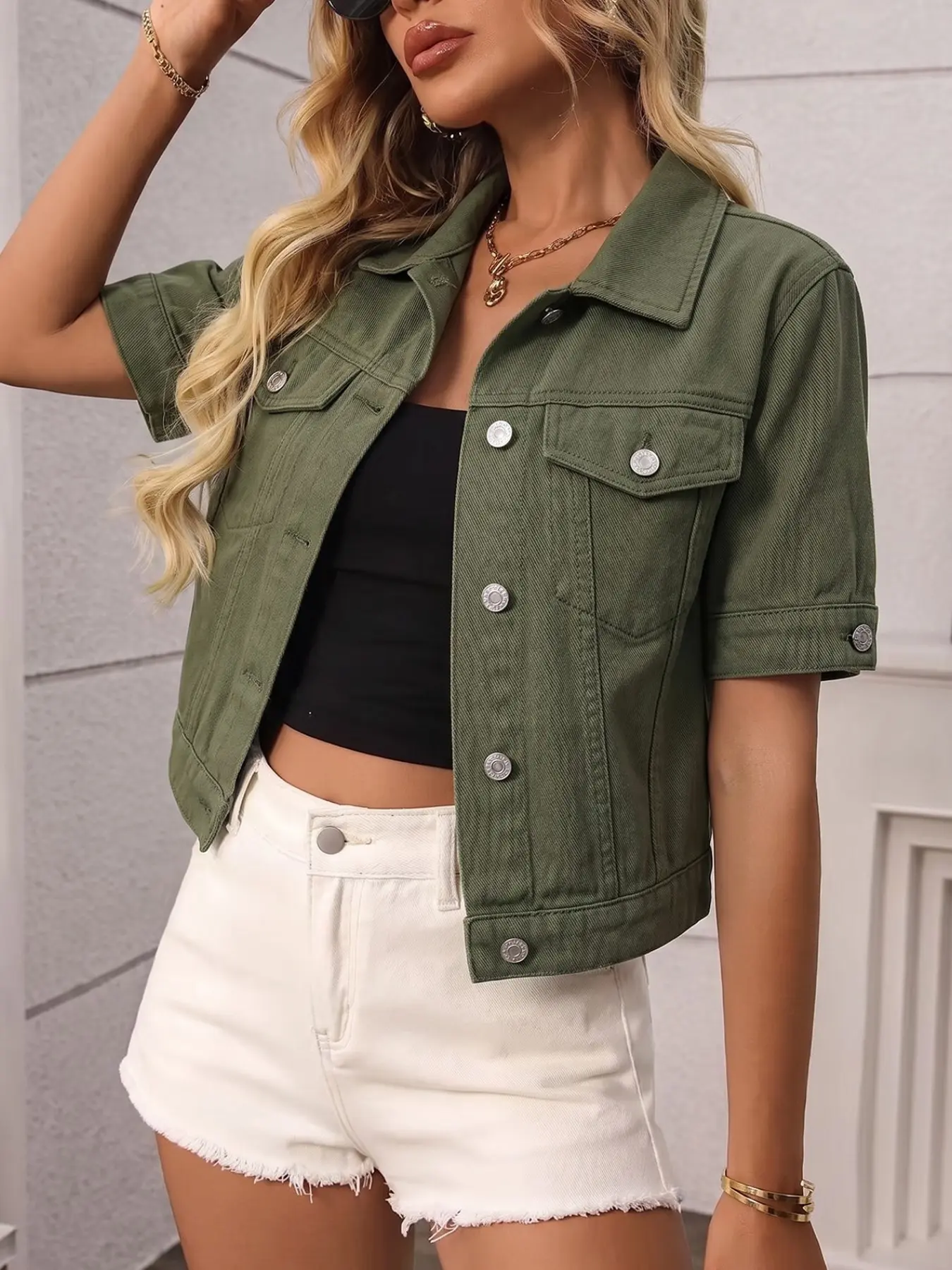 Classic Short Sleeve Denim Jacket