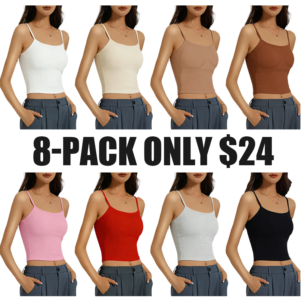 Women's solid color ribbed camisole
