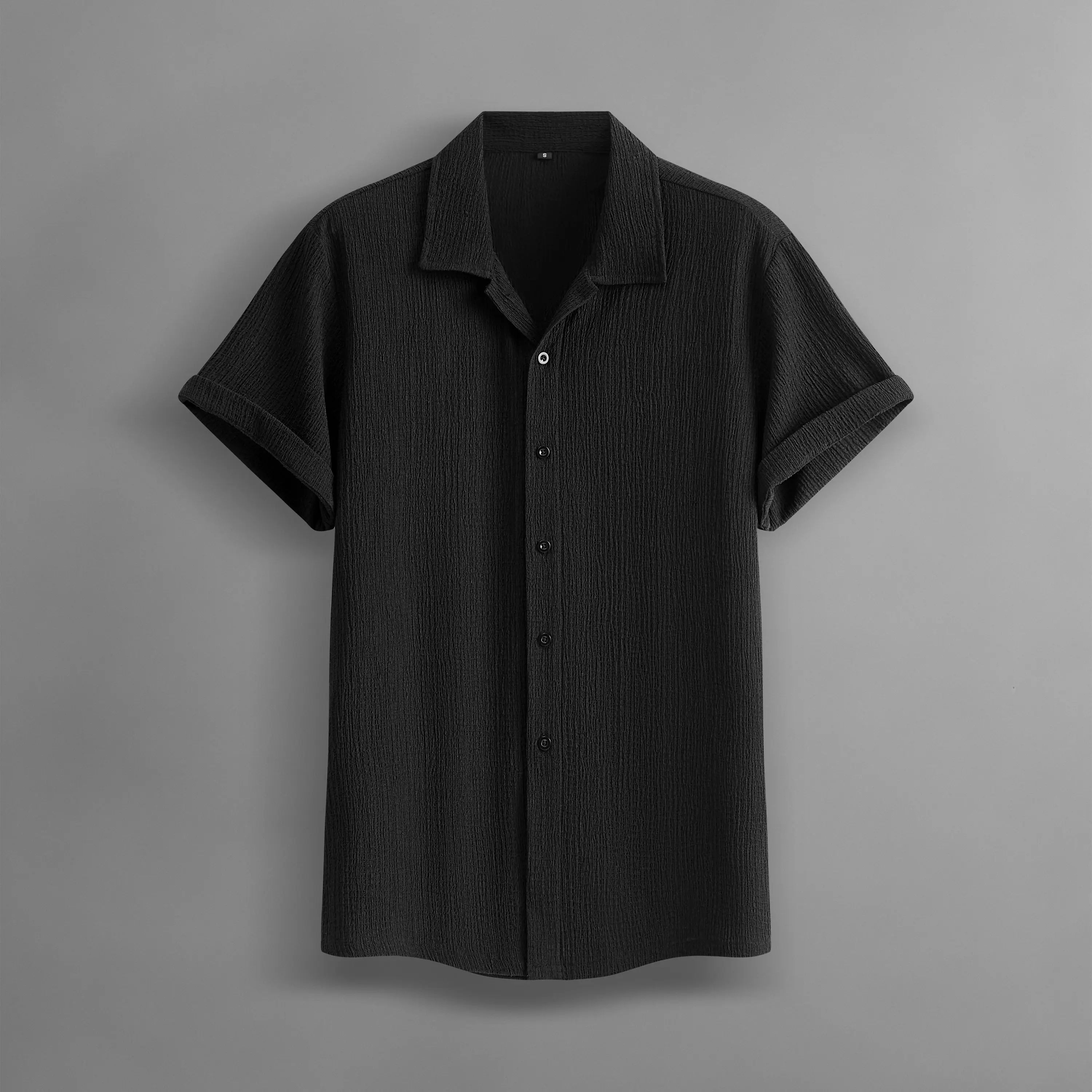 Men’s Summer Lightweight Breathable Solid Color Short-Sleeve