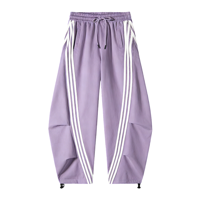 Women's Loose Wide Leg Striped Track Pants