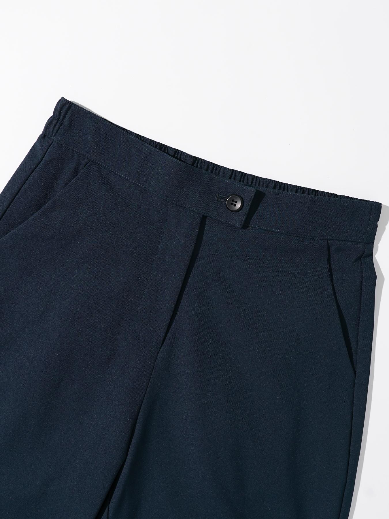 Women's Asymmetric Waistband Solid-Color Casual Trousers