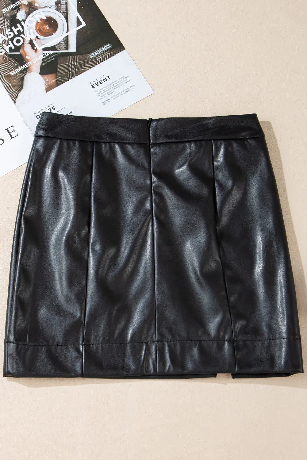 Pu Leather Mini Skirt