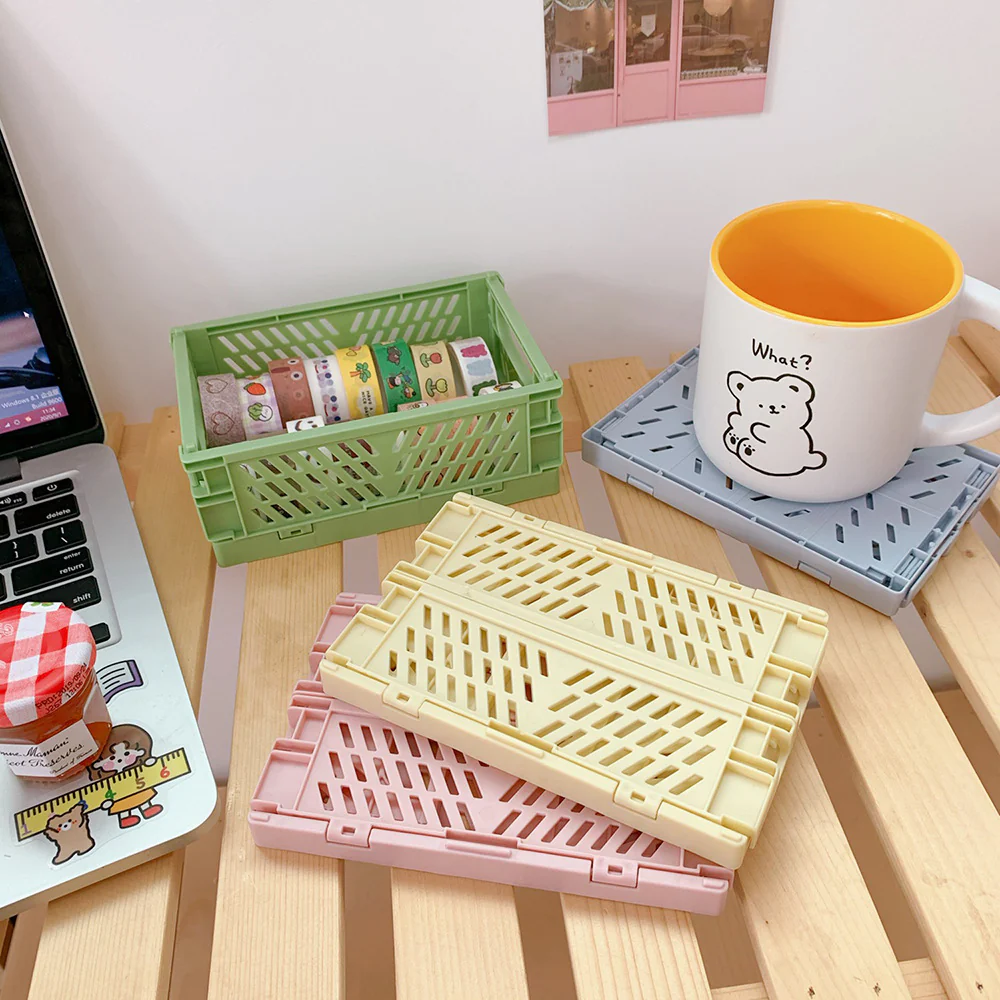 Folding Plastic Storage Crates