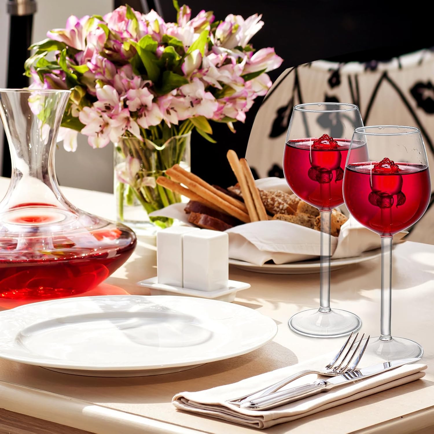 Rose Wine Glass