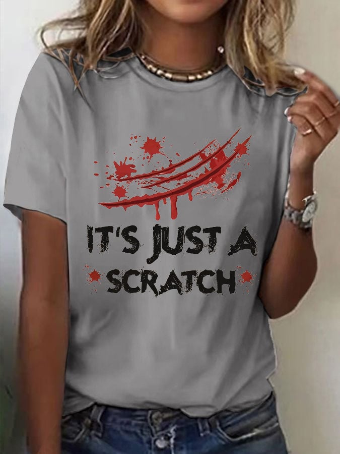 Women's Casual Bloodstain Print T-Shirt