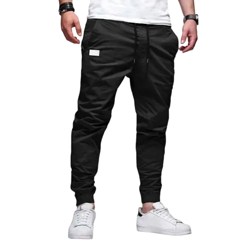 Men'S Solid Color Overalls Drawstring Sports Trendy Trousers Men'S Casual Drawstring Pants