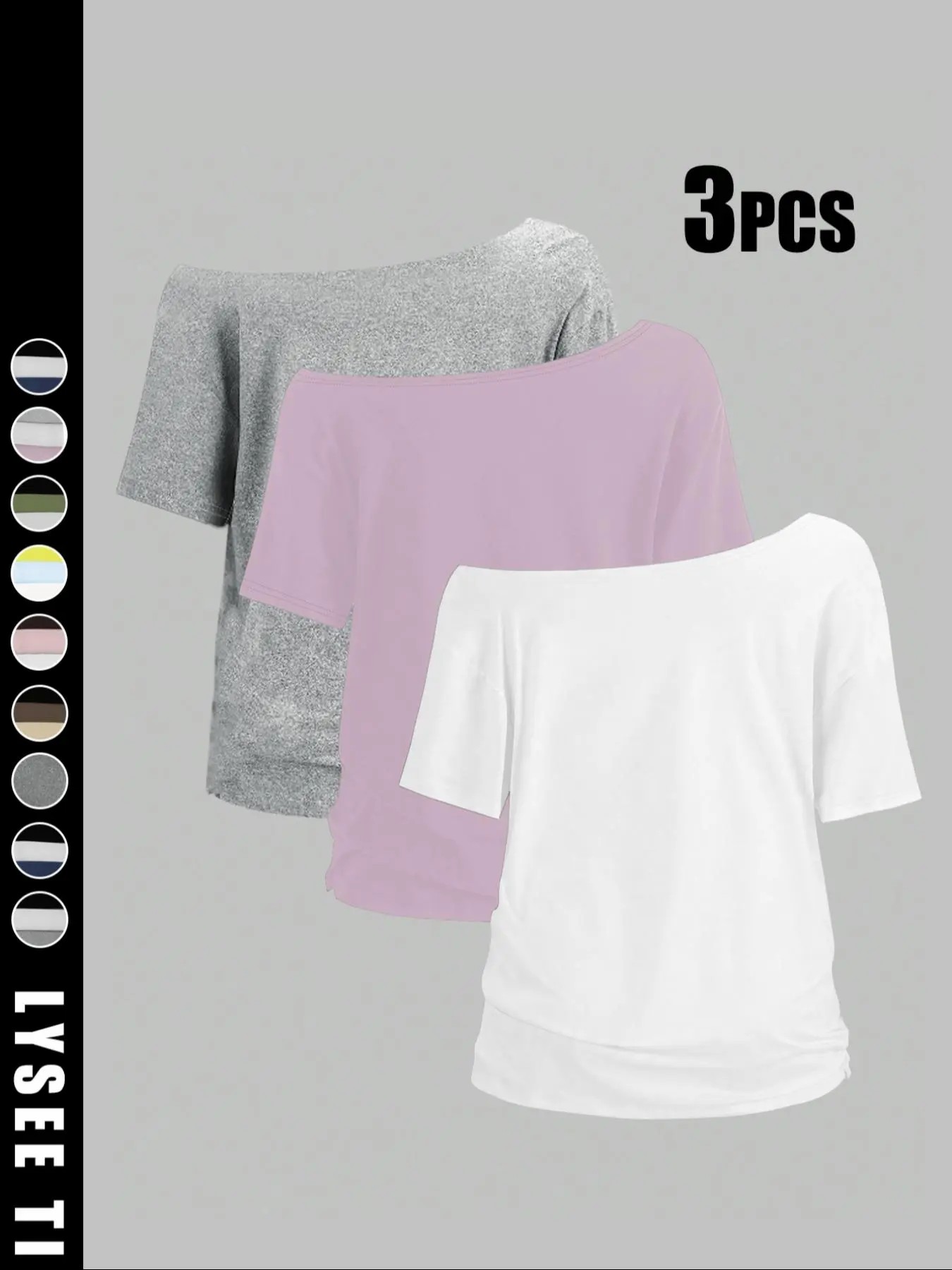 🔥🔥Women's Solid Color Tee, Casual Basic Essential Short Sleeve T-shirt Top