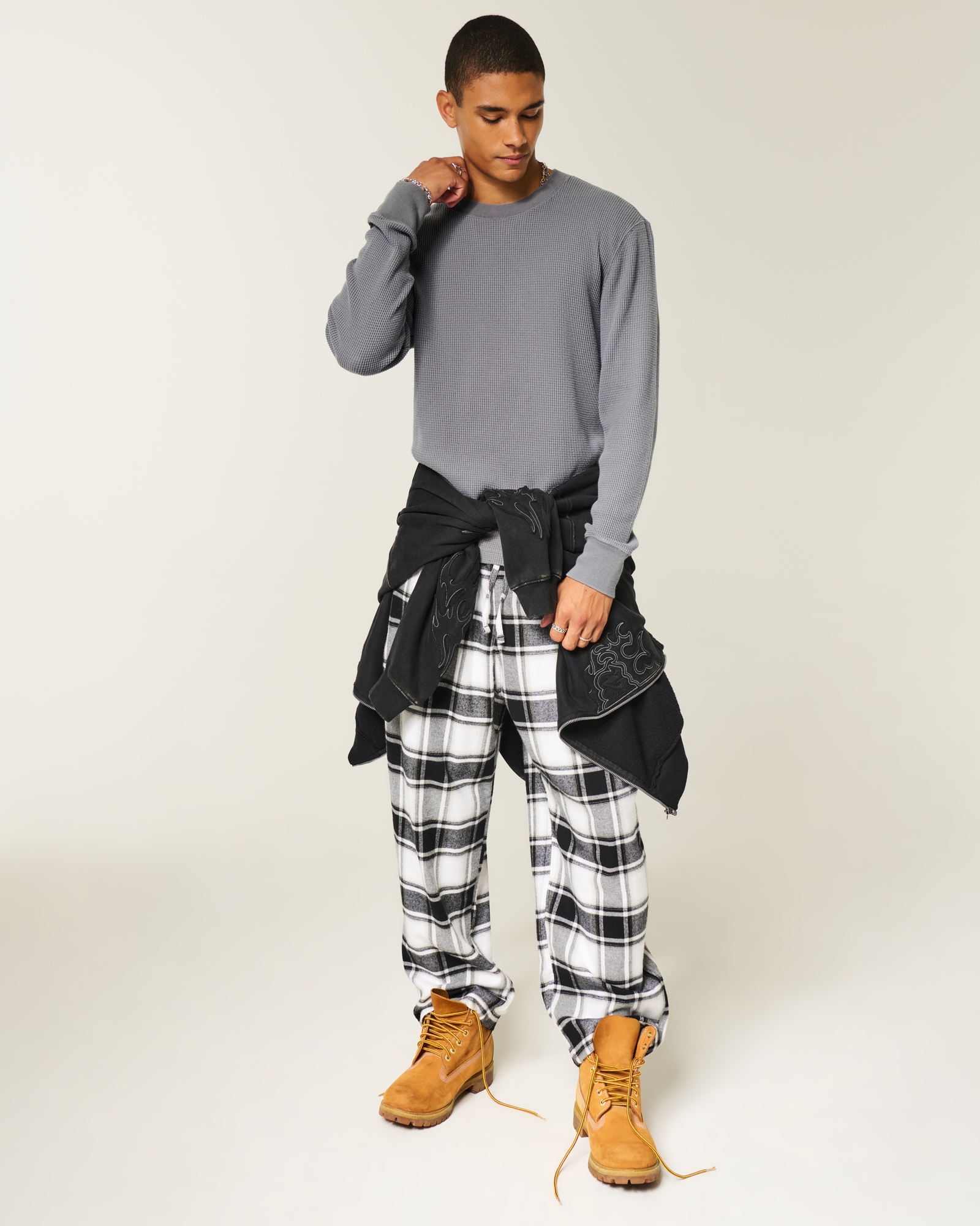 Relaxed Thermal Long-Sleeve Camo Crew Shirt