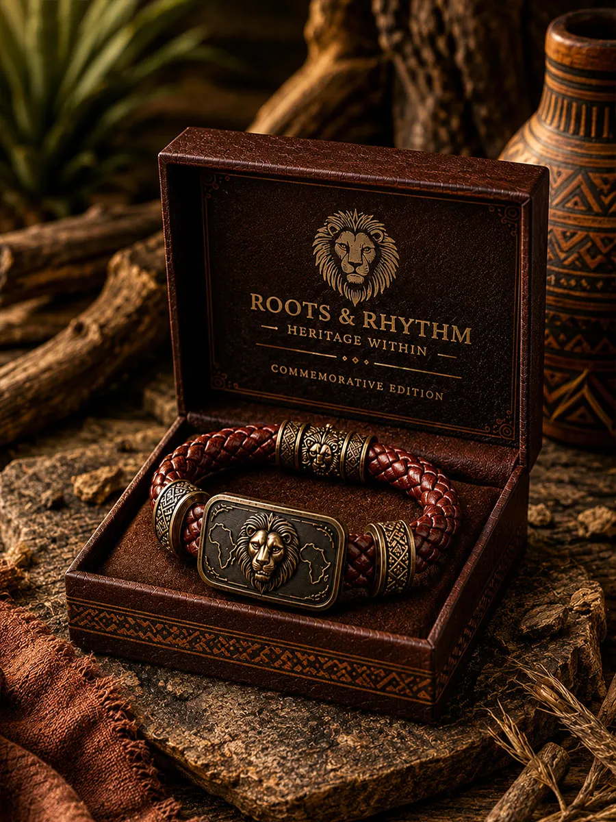 Roots & Rhythm African Heritage Lion Commemorative Bracelet