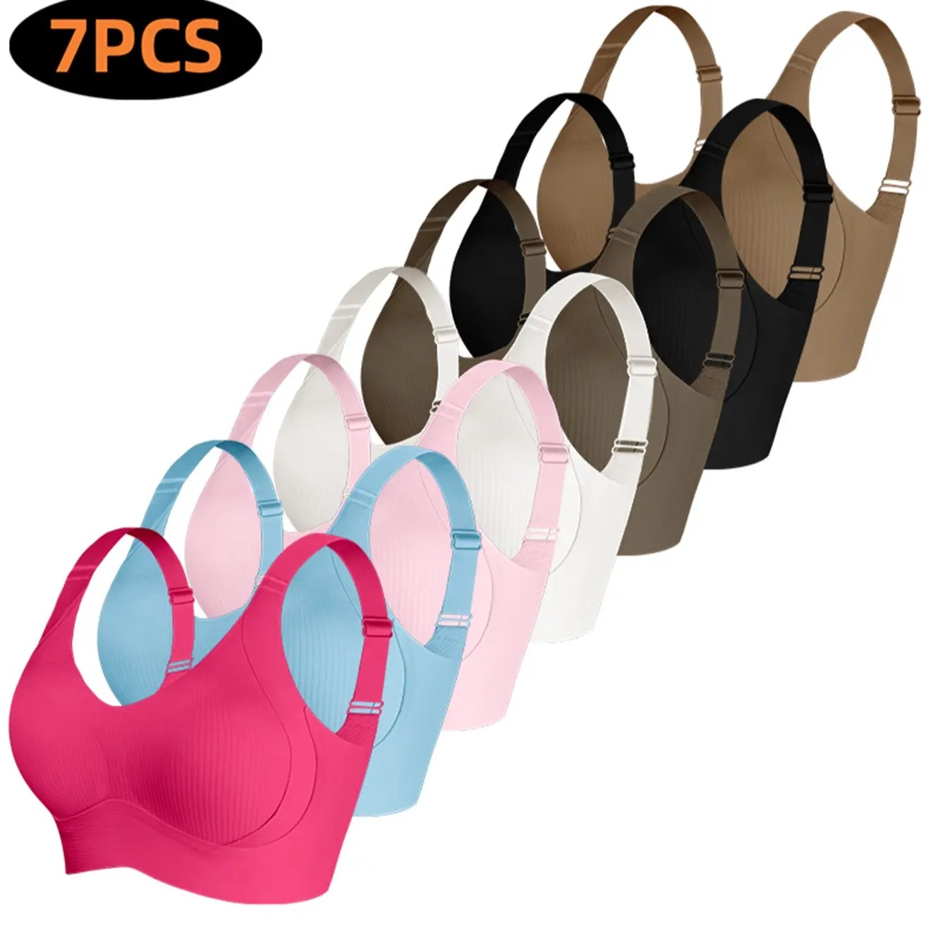 🔥LAST DAY SALE 70% OFF💕Women's Solid Wireless Bra, ComfortableBreathable Push Up Bra